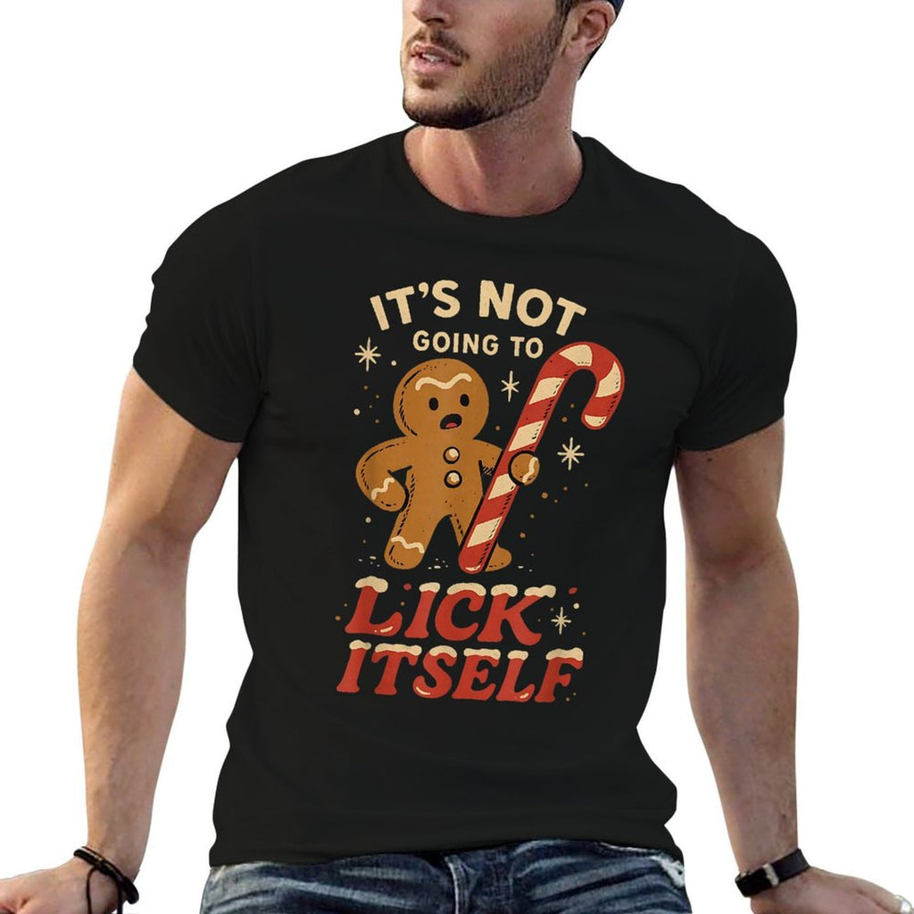 Gingerbread Man Candy Inappropriate Funny Christmas Graphic  Soft T-Shirt
