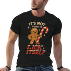 Gingerbread Man Candy Inappropriate Funny Christmas Graphic  Soft T-Shirt