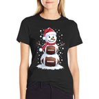 Christmas Football Snowman Kids Football Christmas Women Men  Affordable Price T-Shirt