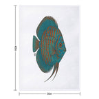 Discus Fish Japanese Style - Amazon Fish All-season Throw Blanket