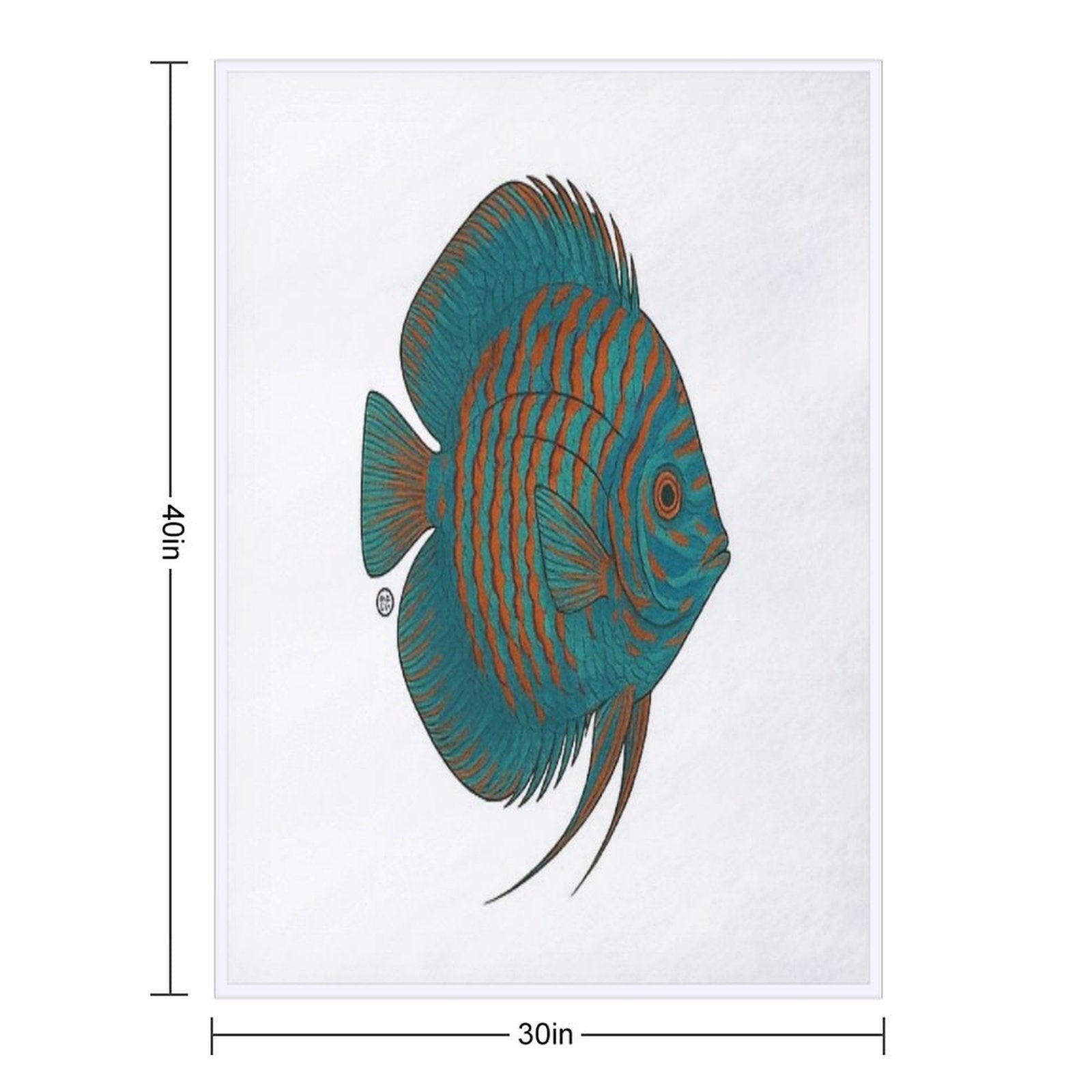 Discus Fish Japanese Style - Amazon Fish All-season Throw Blanket