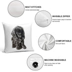 English Cocker Spaniel Black Puppy Dog - Adorable! Soft Shrink-Resistant Throw Pillow