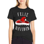 Santa Hat Sombrero Christmas Mexico Feliz Navidad T  Classic T-Shirt