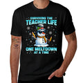 Surviving The Teacher Life Pjs Pajamas Christmas Xmas Teache  Soft T-Shirt