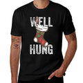 Well Hung, Dirty Christmas Stocking Holiday Gift Funny Xmas  Rolled Sleeves T-Shirt