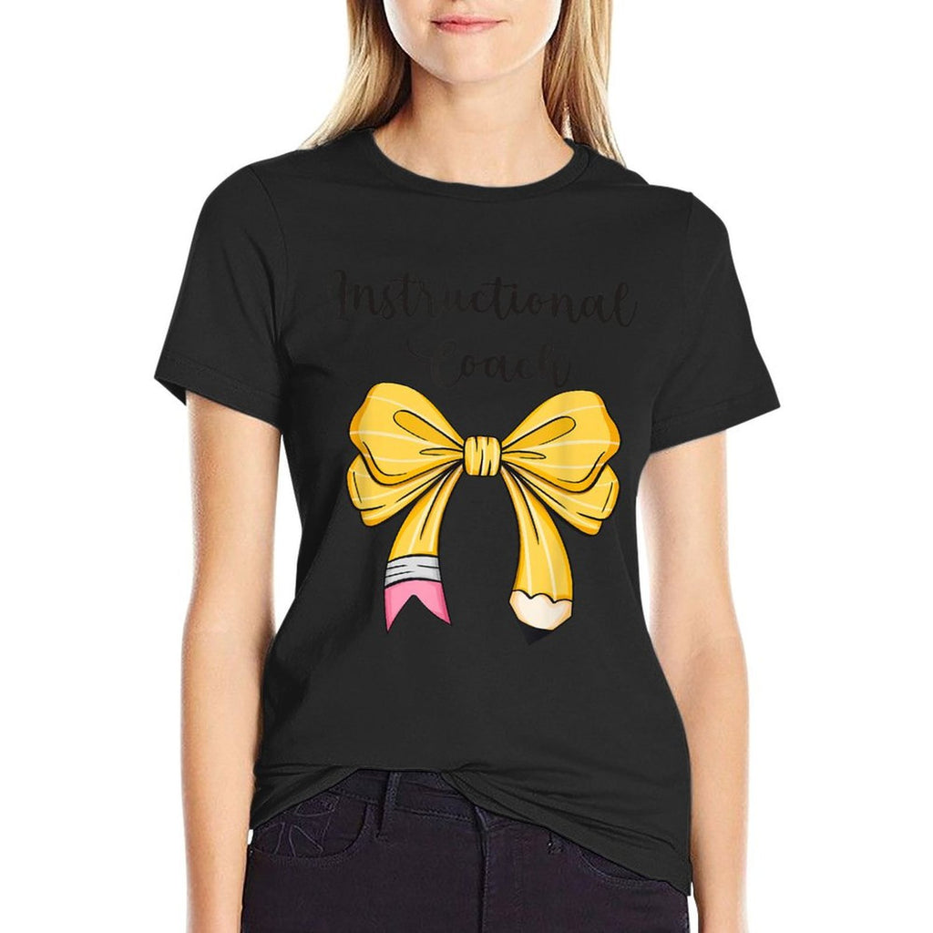 Instructional Coach Funny Back to School Worker Appreciation  Fade-proof Color T-Shirt