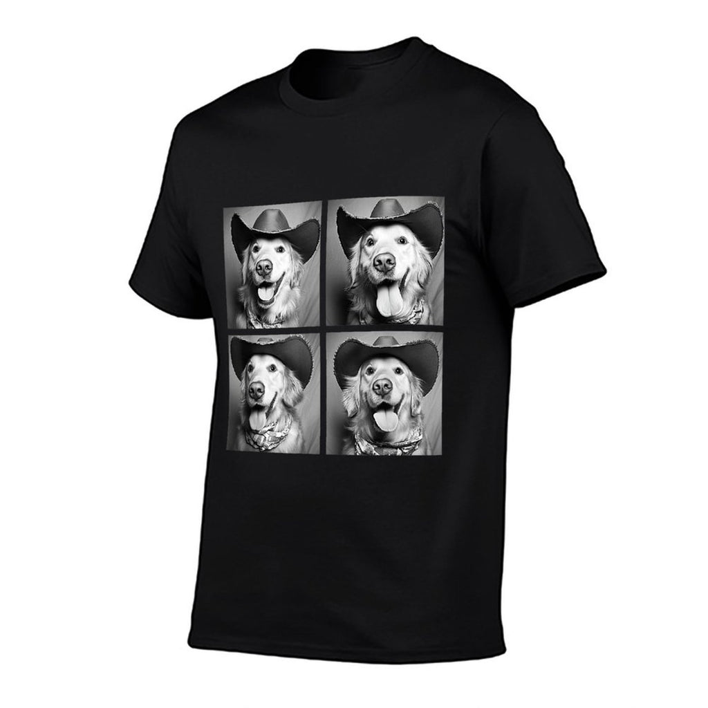 Western Golden Retriever Funny Cowboy Dog  Lightweight T-Shirt