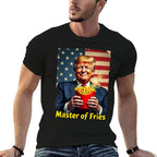 Master of Fries Trump 2024 Funny Drive-Thru Meme  Trendy Pattern T-Shirt