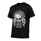Vikings Viking Fenrir Shieldmaiden Lagertha Shield Maiden  Heathered Texture T-Shirt