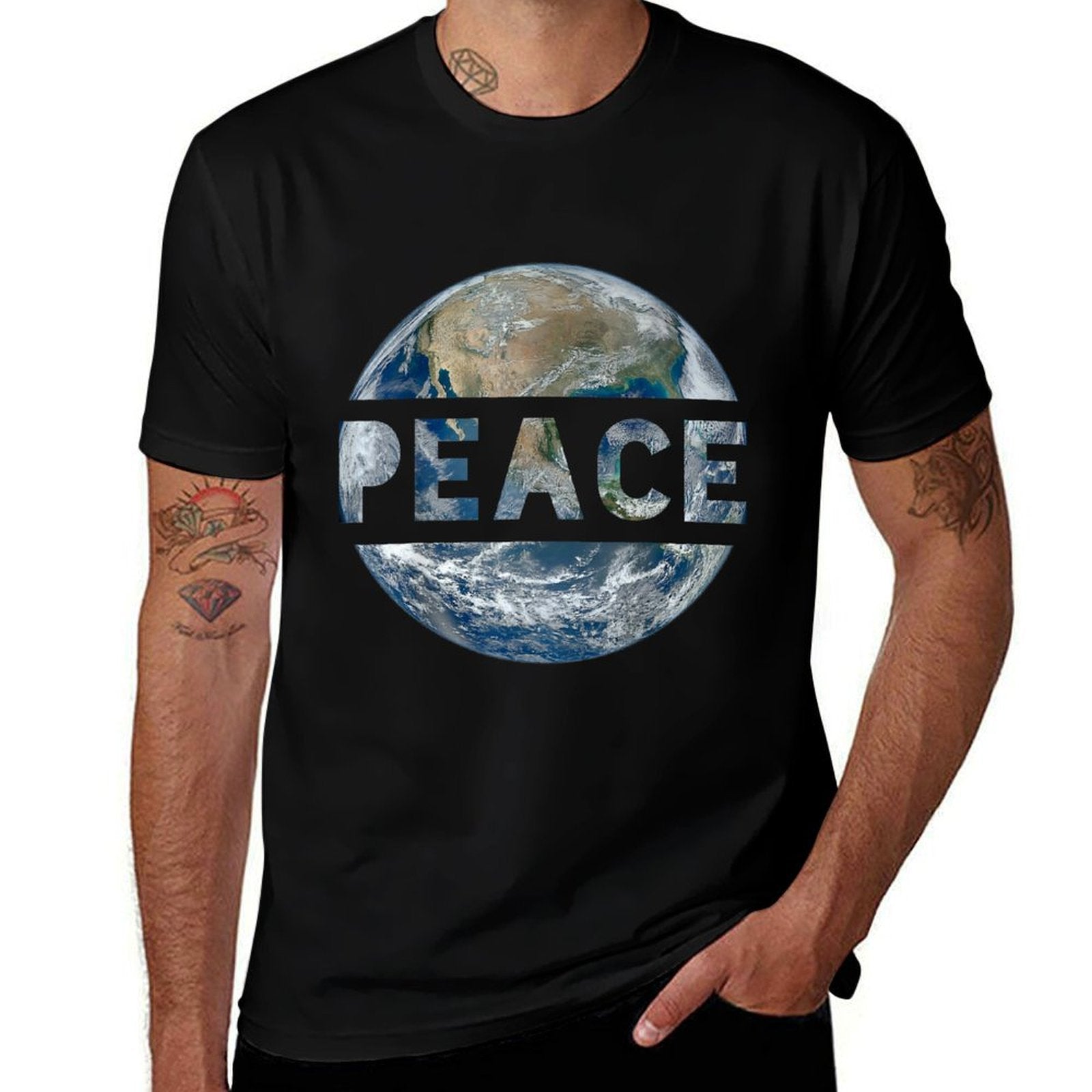 World Peace On Earth Conscious Humanity Love  Kindness  Slim-fit Cut T-Shirt