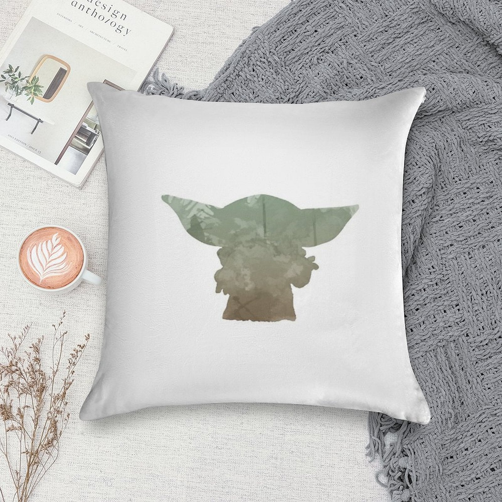 Baby Inspired Silhouette Soft Shrink-Resistant Throw Pillow