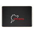 Nürburgring Carbon Fiber White  Red Durable Bath Mat