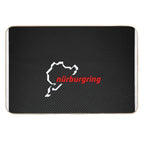 Nürburgring Carbon Fiber White  Red Durable Bath Mat