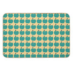 Green Apples  Edible Garden  Abstract Fruit Pattern  Easy Maintenance Bath Mat