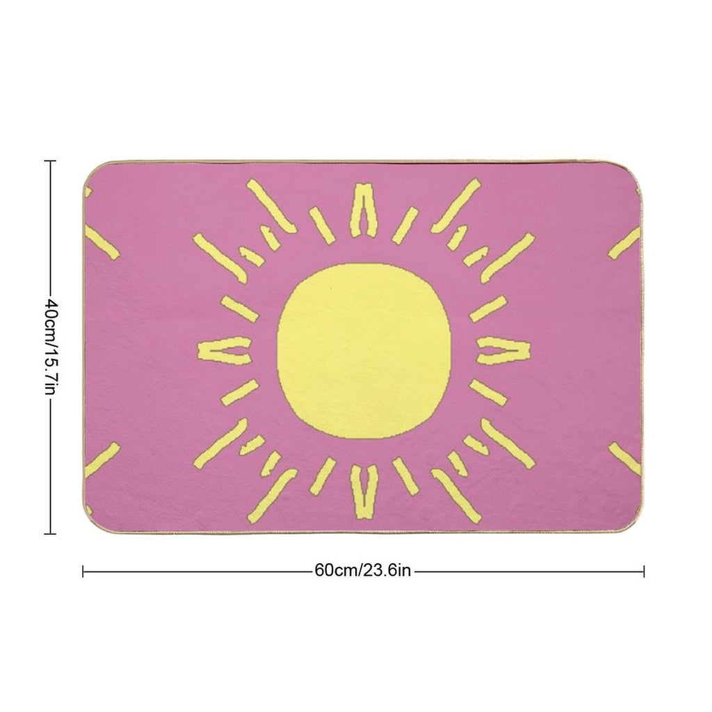 Geometric Ornamental Sun Fairy Floss  Anti-Trip Bath Mat