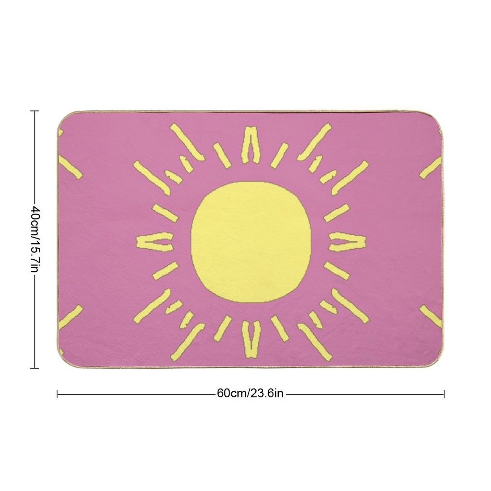Geometric Ornamental Sun Fairy Floss  Anti-Trip Bath Mat