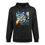 Japanese Monster Kaiju Van Gogh Starry Night Cotton-Polyester Blend Hoodie