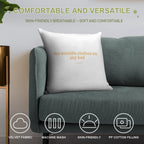 No Outside Clothes on My Bed Soft Short Plush Fabric Throw Pillow