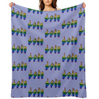 Rainbow LOVE ASL Hands Sustainable Throw Blanket