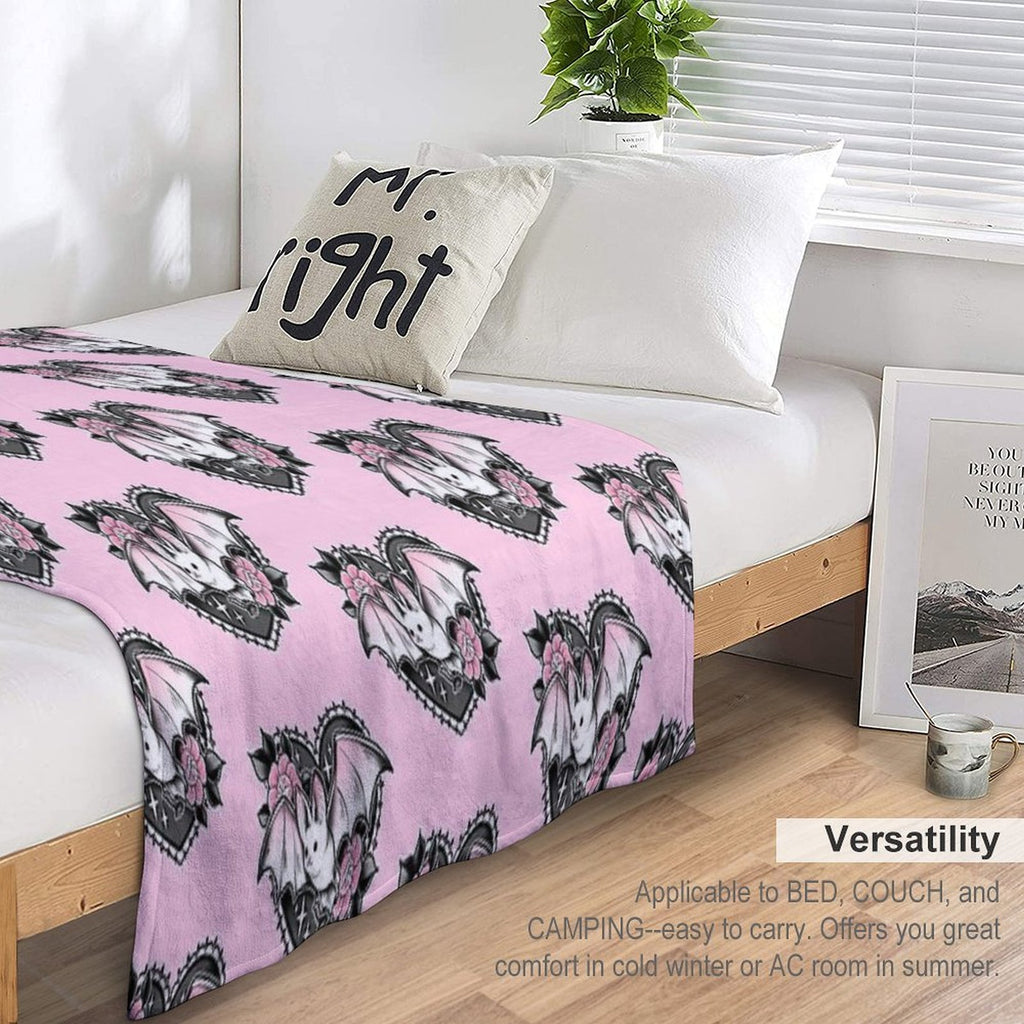 Little Bat Wrinkle-free Throw Blanket
