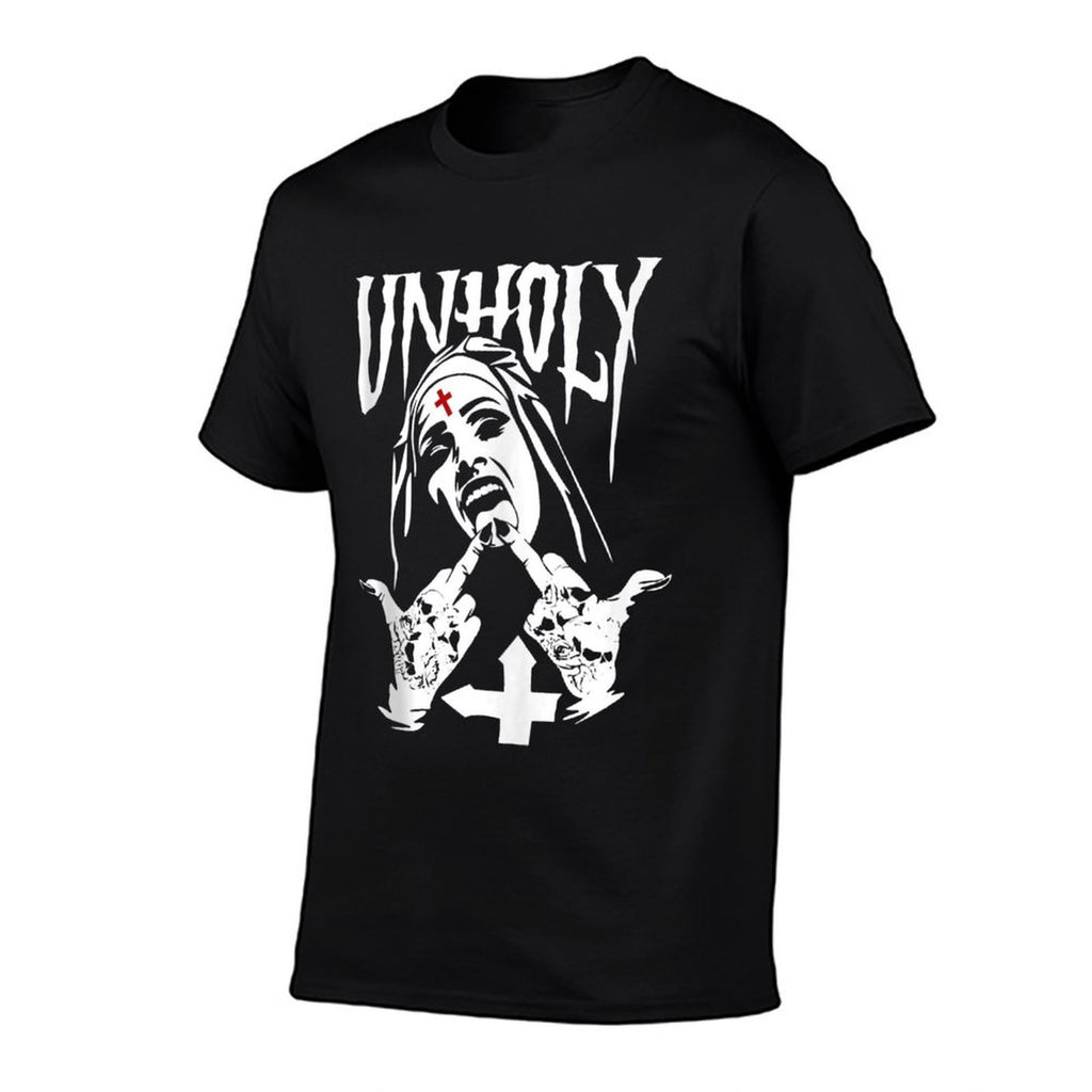 Satanic Nun Tattoos Unholy Satanism Gift  Graphic-printed T-Shirt