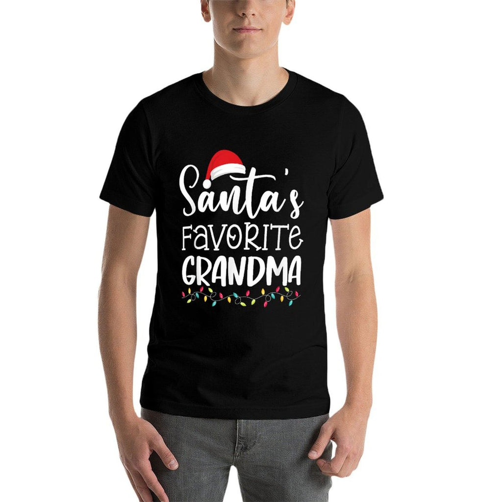 Santas Favorite Grandma Ugly Sweater Christmas Funny  Moisture-wicking T-Shirt