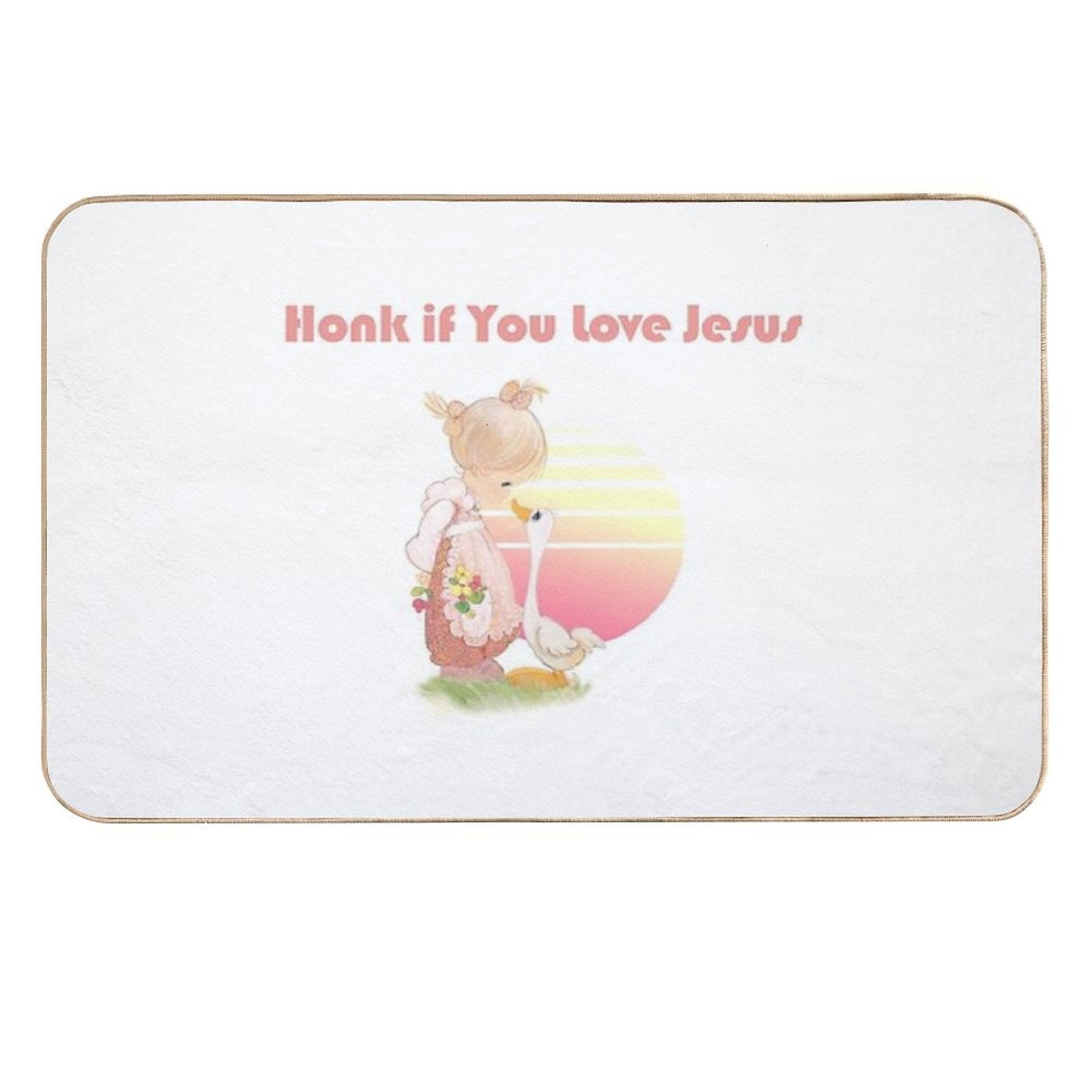 Honk If You Love Jesus  Easy Maintenance Bath Mat