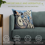 French Art Deco Woman Haute Couture Fashion Soft Washable Throw Pillow