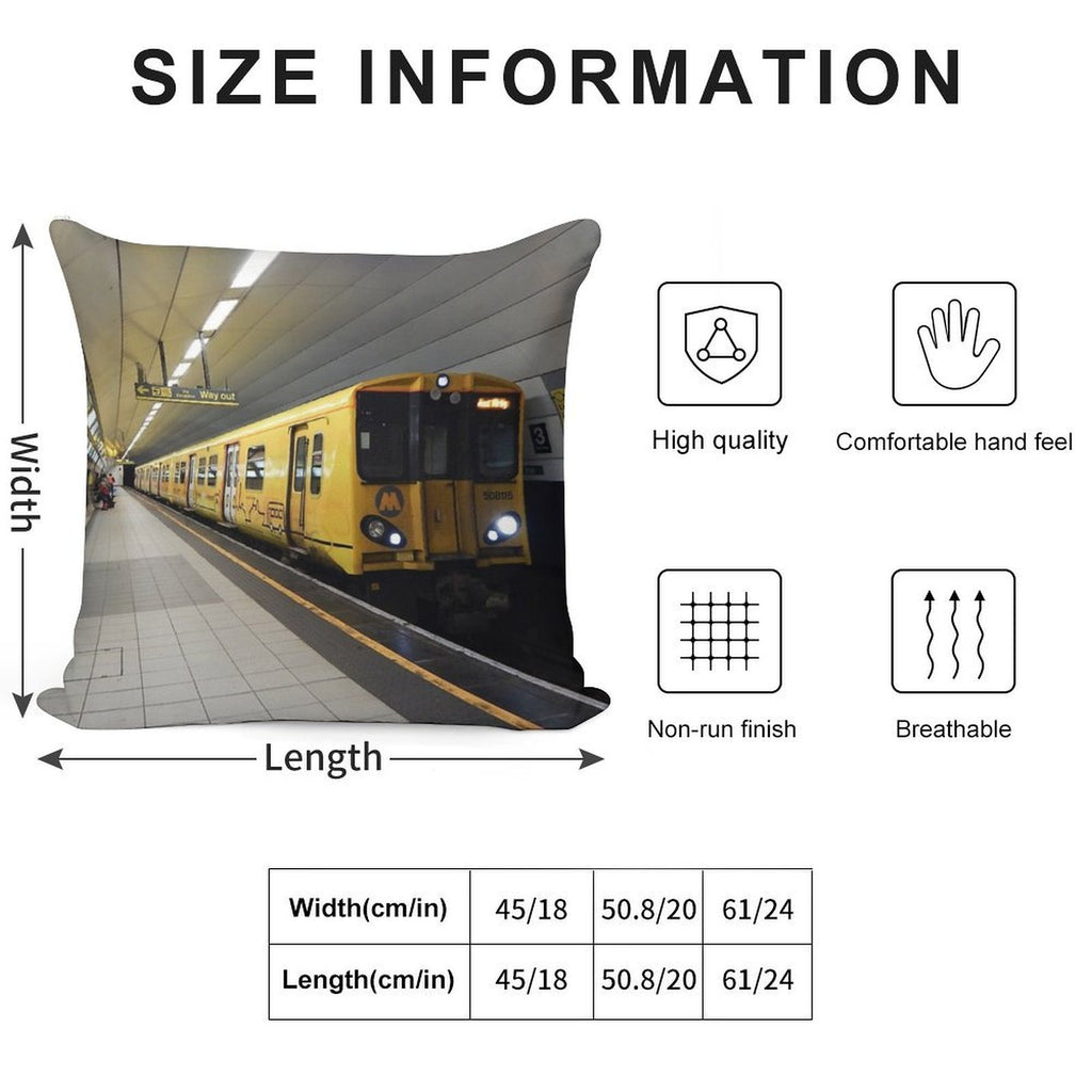 Merseyrail Class 508 115 at Liverpool Lime St Soft Hidden Zipper Throw Pillow