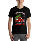 Little Red Truck Hauling A Christmas Tree  Breathable T-Shirt