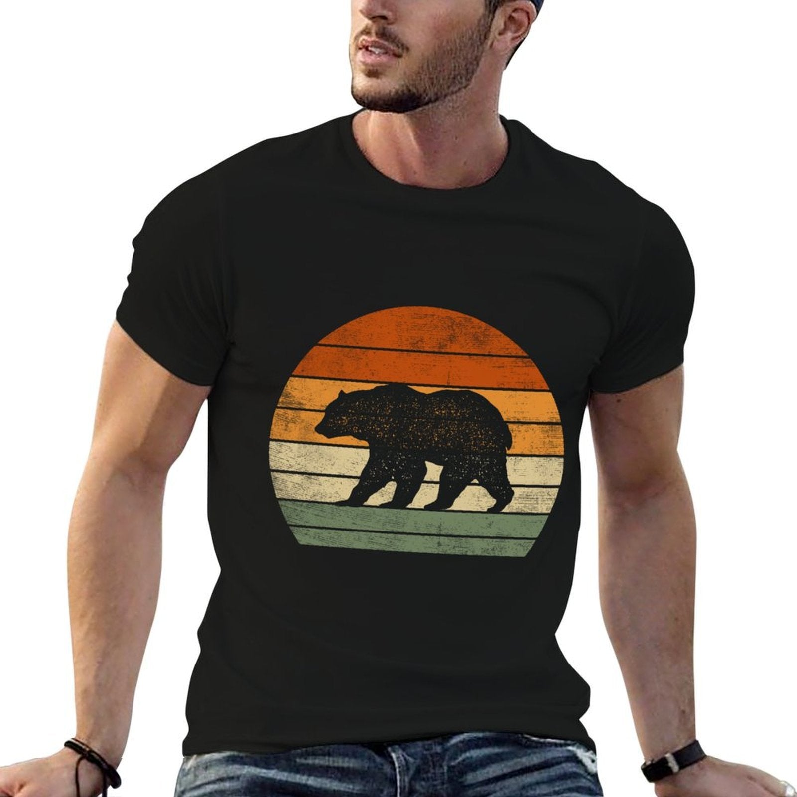 Bear Gifts For Women Men Polar Bear Wildlife Print Graphic  Breathable T-Shirt
