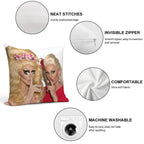 Shh - Trixie And Katya Soft Anti-Pilling Throw Pillow
