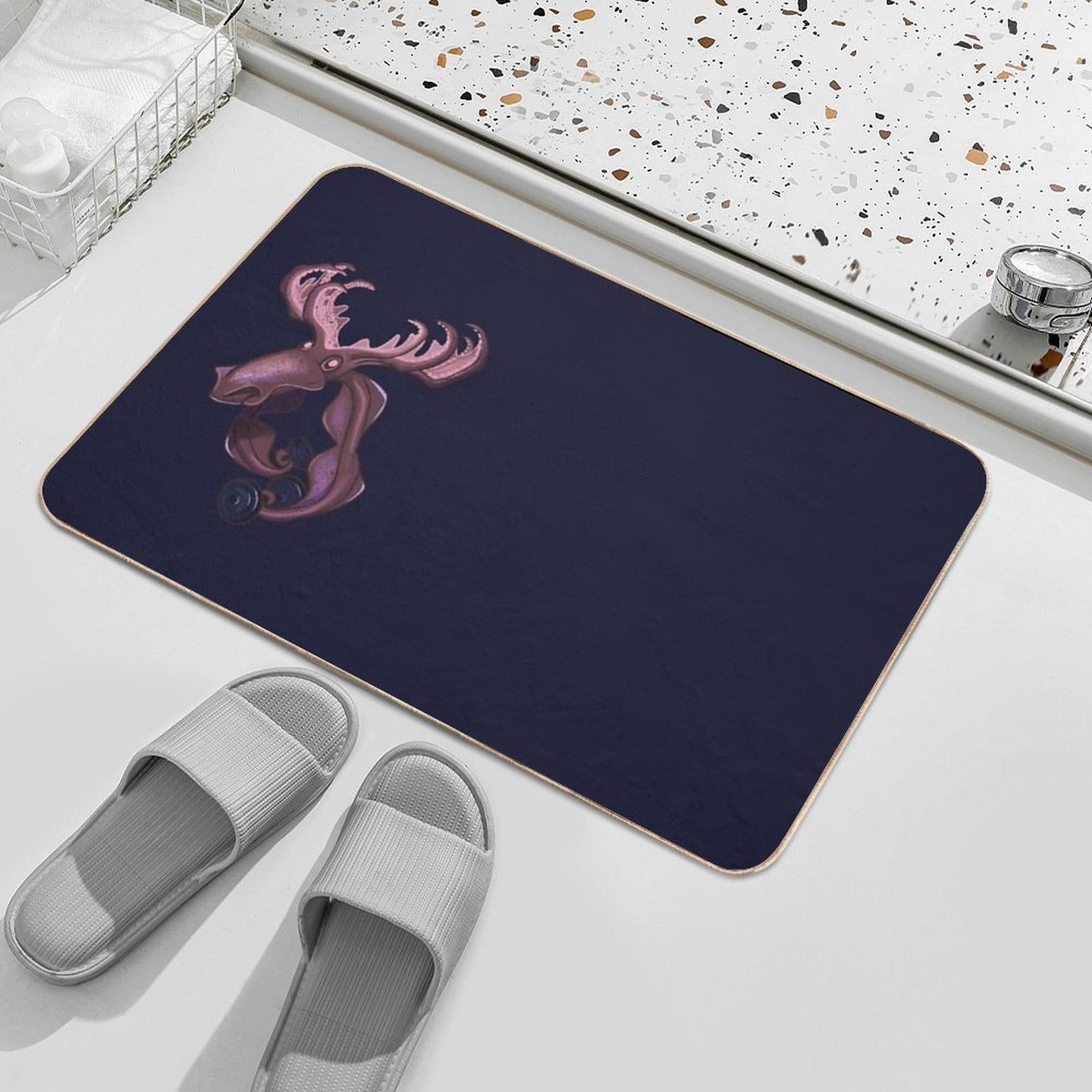 The Moosecless  Fade-Resistant Bath Mat