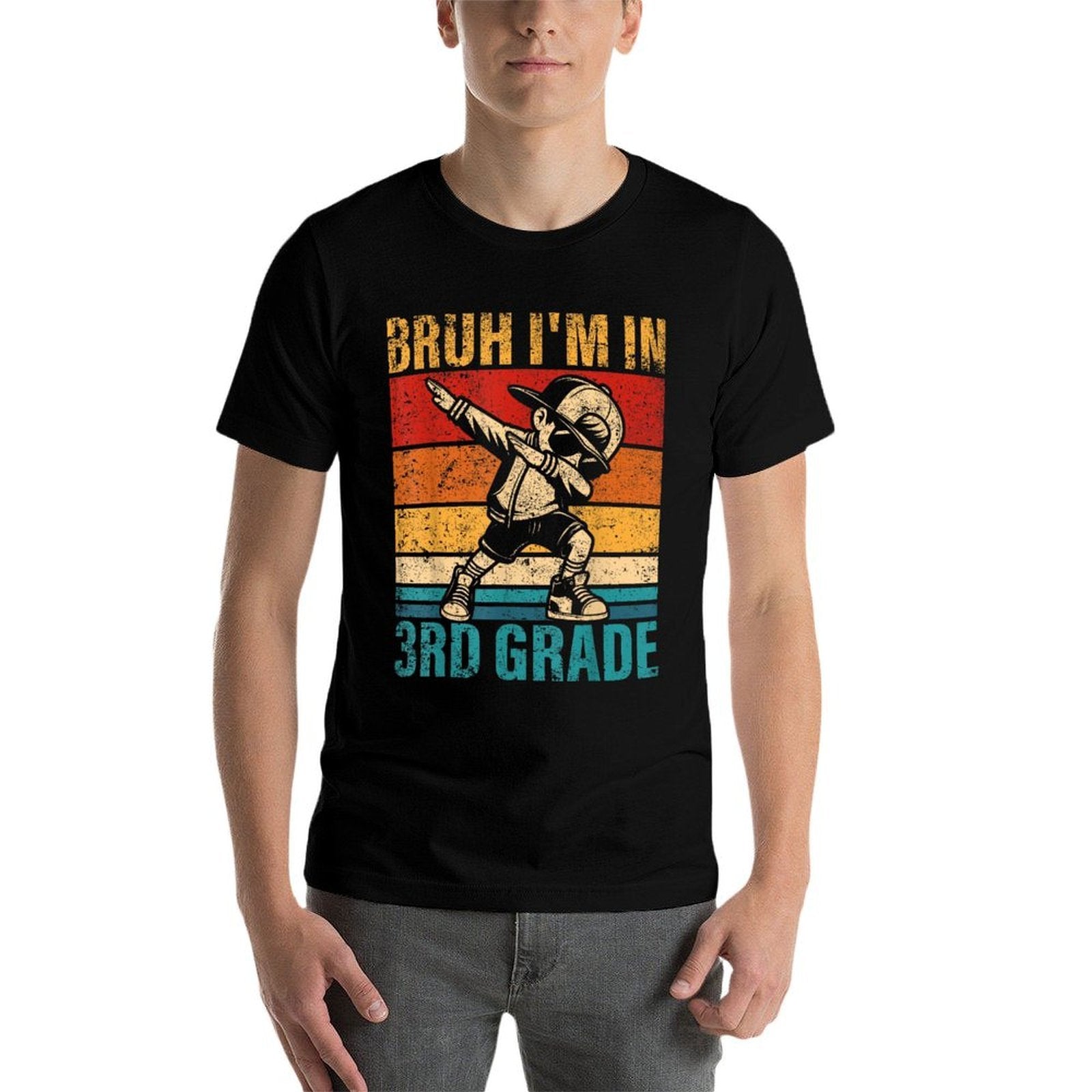 Third Grade Dabbing Boy Bruh Im in 3rd Grade Student  Classic T-Shirt