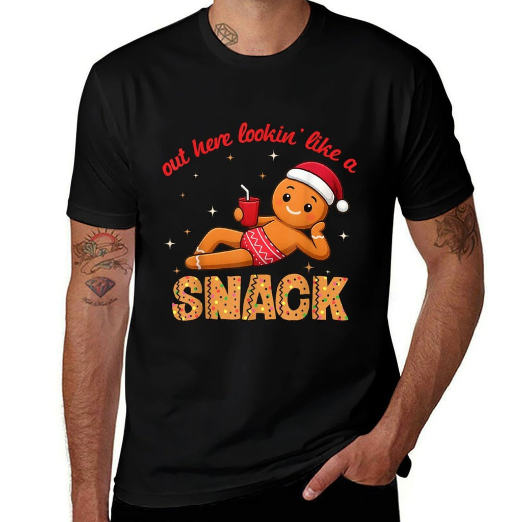 Out Here Looking Like A Snack Funny Boujee Xmas Gingerbread  Odor-resistant T-Shirt