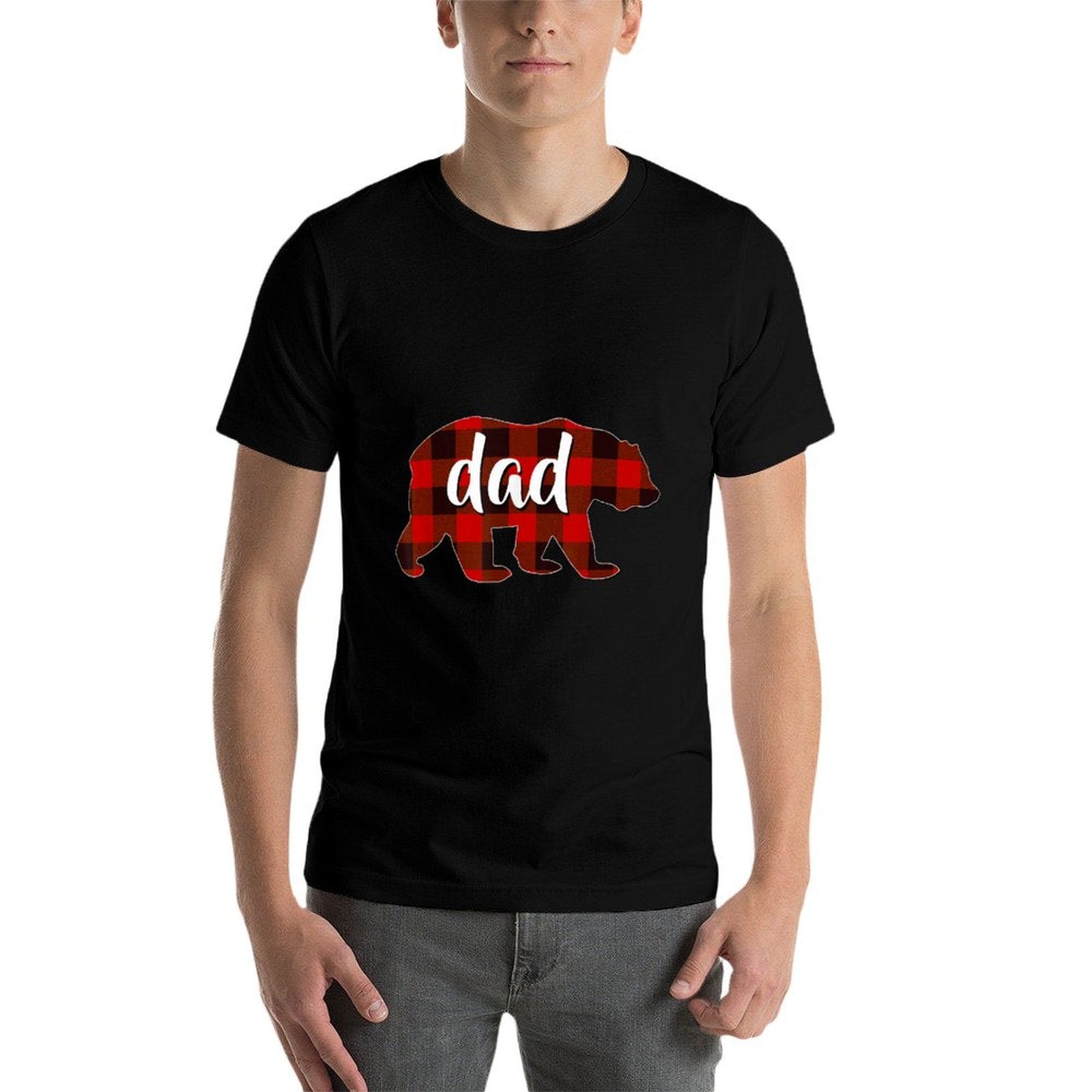 Red Plaid Dad Buffalo Matching Family Papa Pyjamas Christmas  Breathable T-Shirt