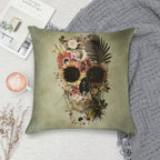 Garden Skull Light Soft Warmth Comfort Throw Pillow