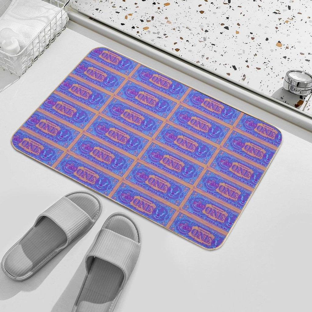 Psychedelic Dollar Bill Pattern  Slip-Resistant Bath Mat