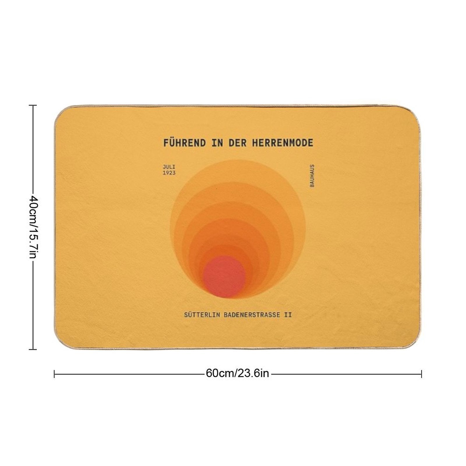 Sun  Bauhaus Poster I  Dirt-Trapping Bath Mat