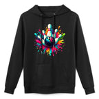 Colorful Bowling Game Day Bowling Cute Colorsplash Ball Customizable Surface Hoodie