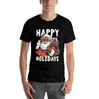Happy Santa African American Christmas Holidays Black Pride Sweatshirt  Stretchy T-Shirt