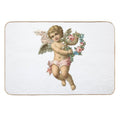 Vintage Cherub Angelic Angel With Flowers  Eco-Friendly Bath Mat