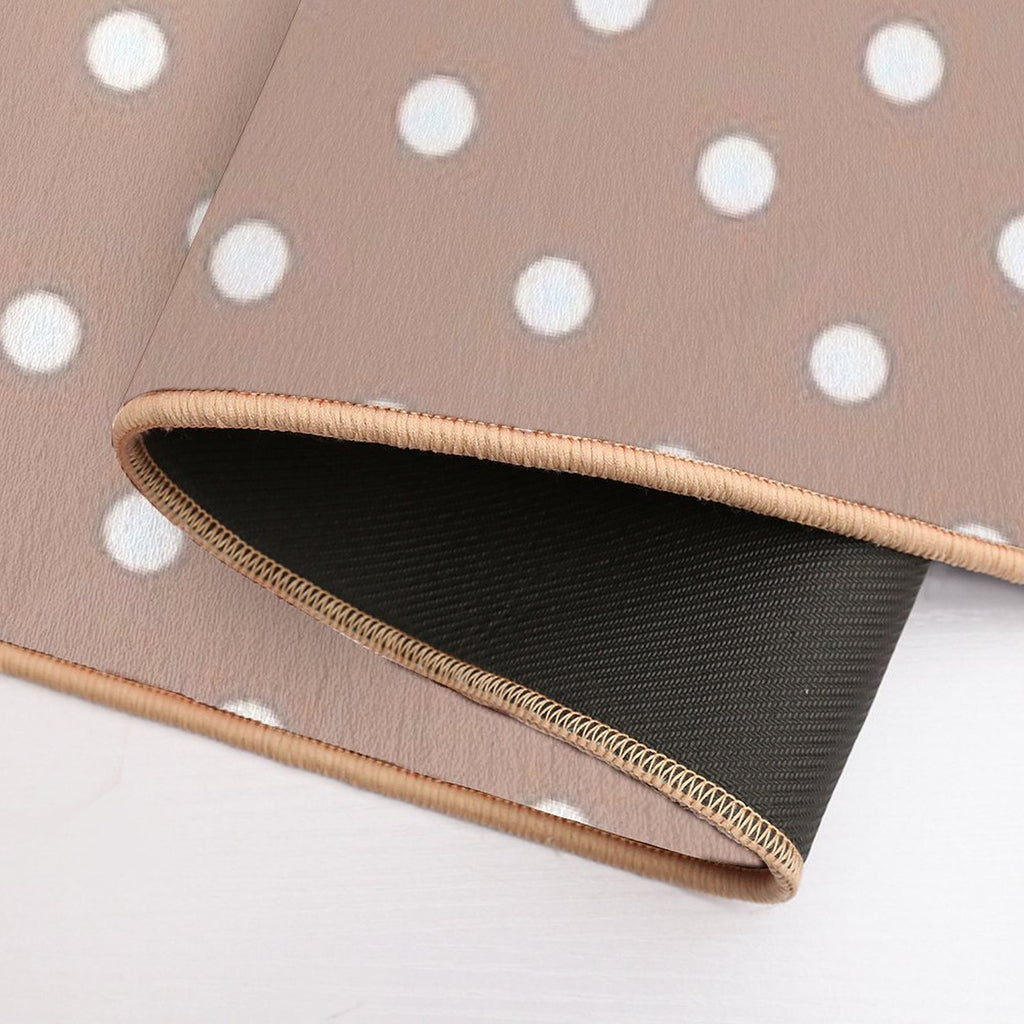 Polka Dot,dots,circles,brown,nude,beige Background  High-Traffic Bath Mat
