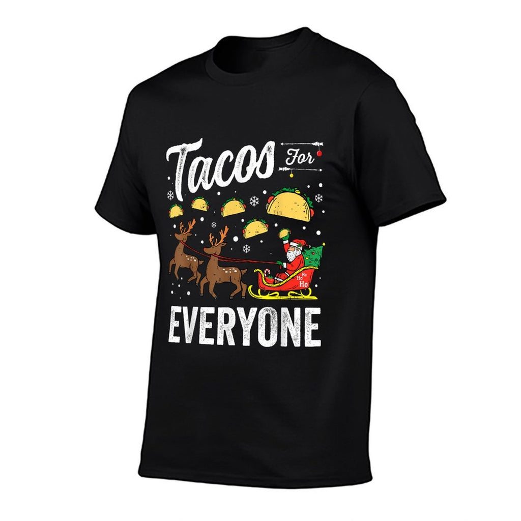 Tacos for Everyone Christmas Taco Funny Xmas Santa Family  Tagless Design T-Shirt