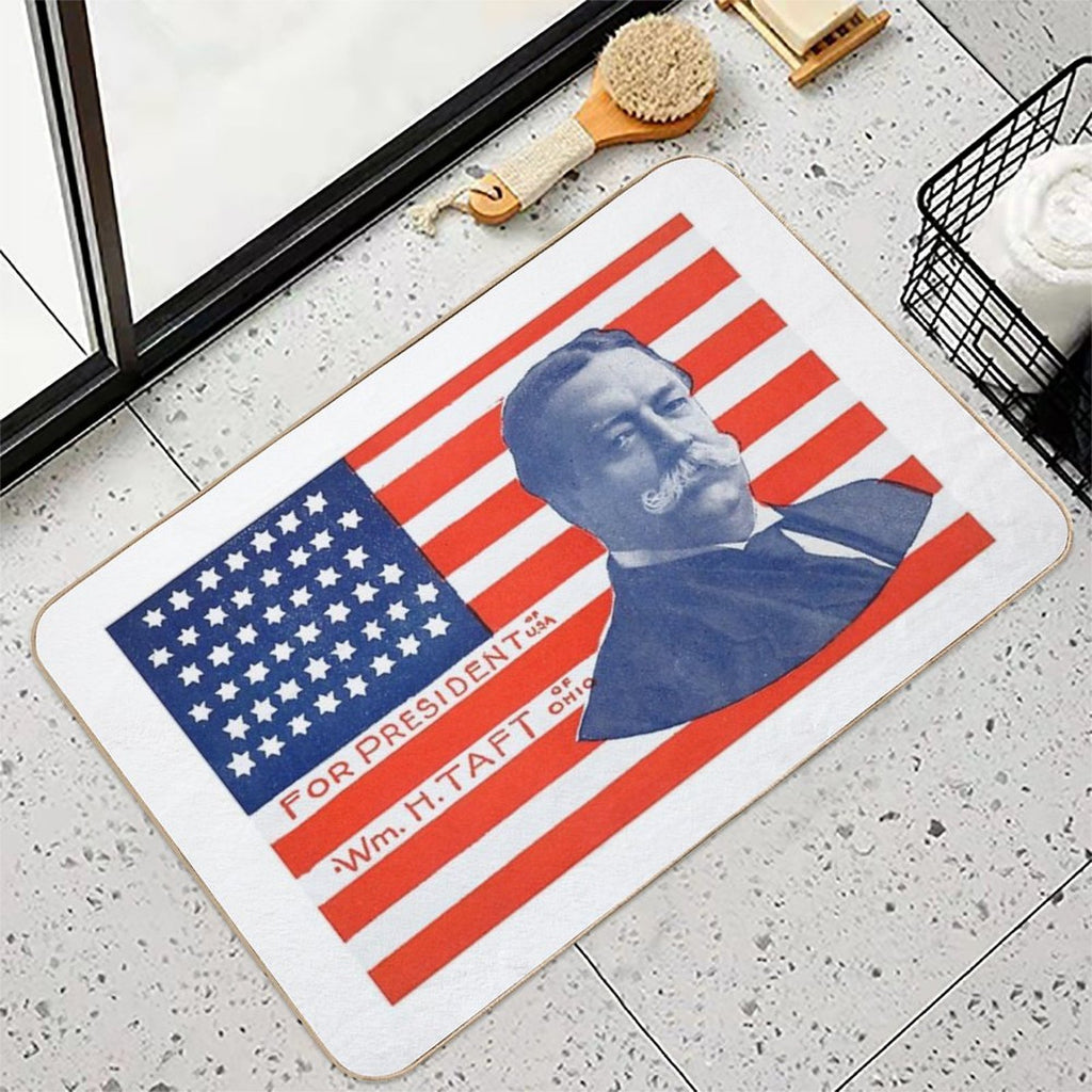 1909 William Taft for President  Fade-Resistant Bath Mat