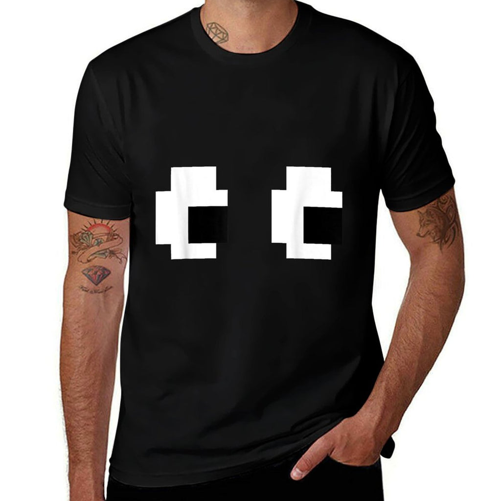 Retro Arcade Game Ghost Eyes Halloween Group Costume  Breathable T-Shirt