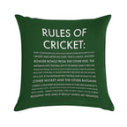 Rules of Cricket - Funny Soft Washable Throw Pillow