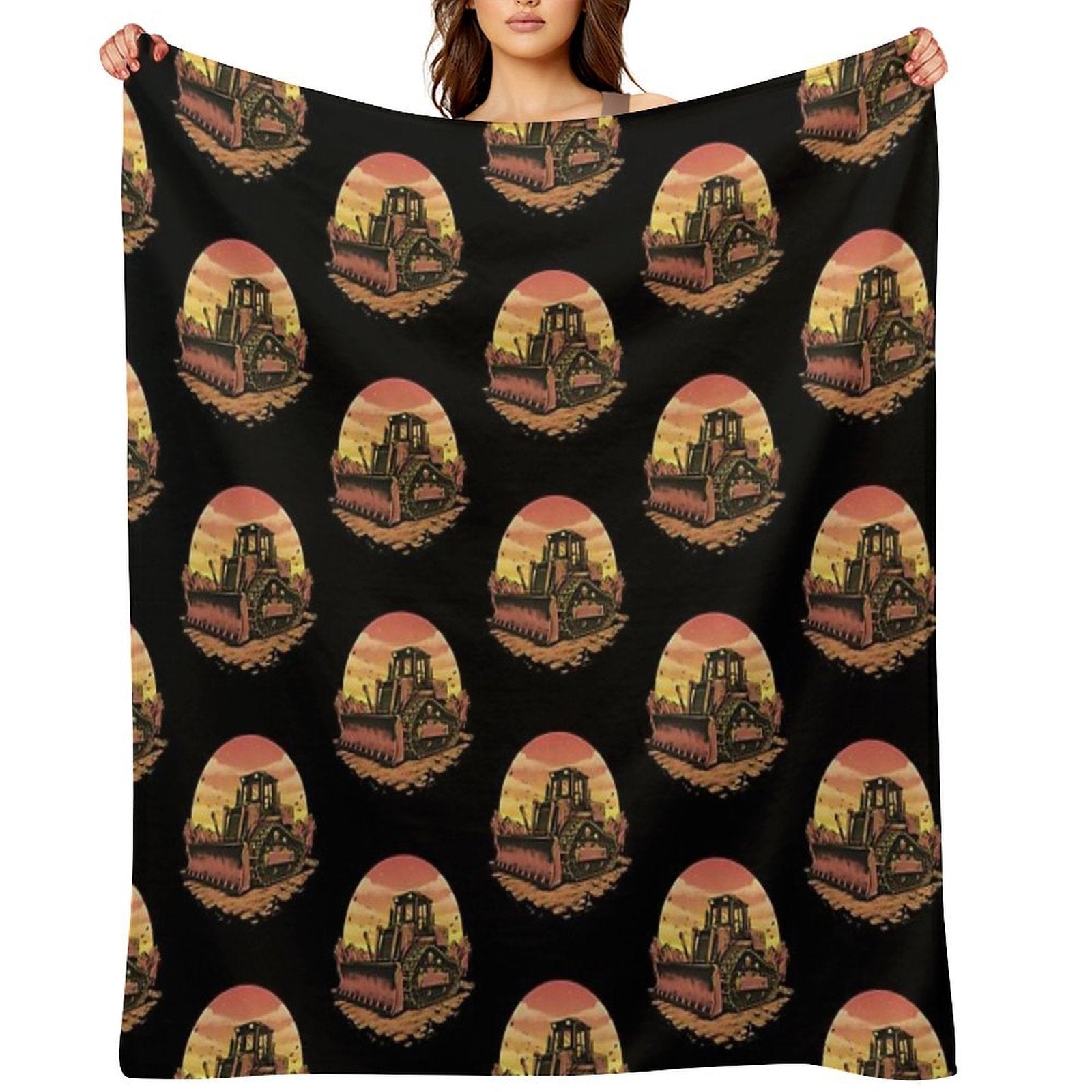 Bulldozer Compact Throw Blanket