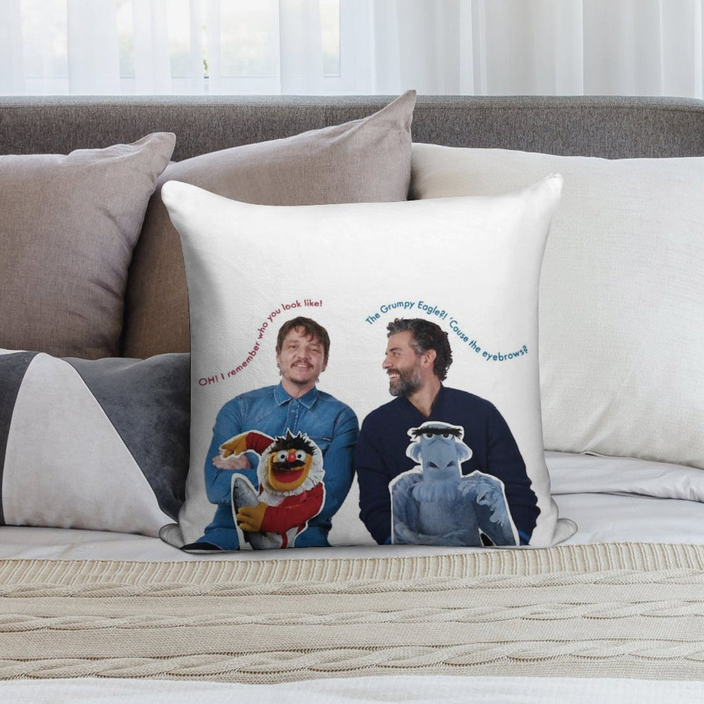 Muppets Pedro Pascal And Oscar Isaac Are Friendship Goals Soft Decorative Cover Throw Pillow