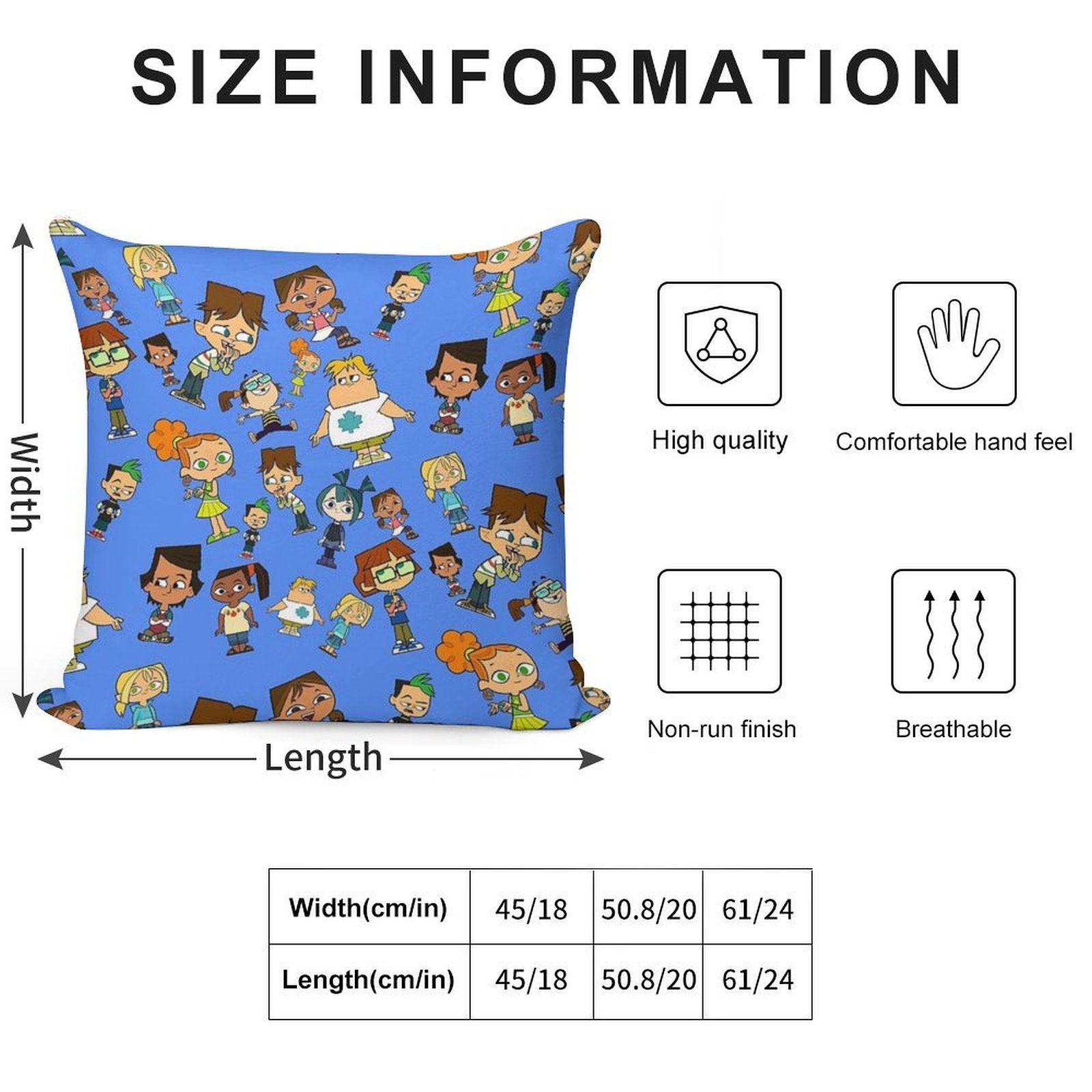 Total Dramarama; Blue Soft Multiple Sizes Throw Pillow